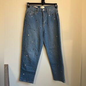 UNIVERSAL THREAD Vintage Straight Leg Floral Embroidered Jeans